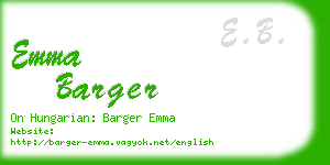 emma barger business card